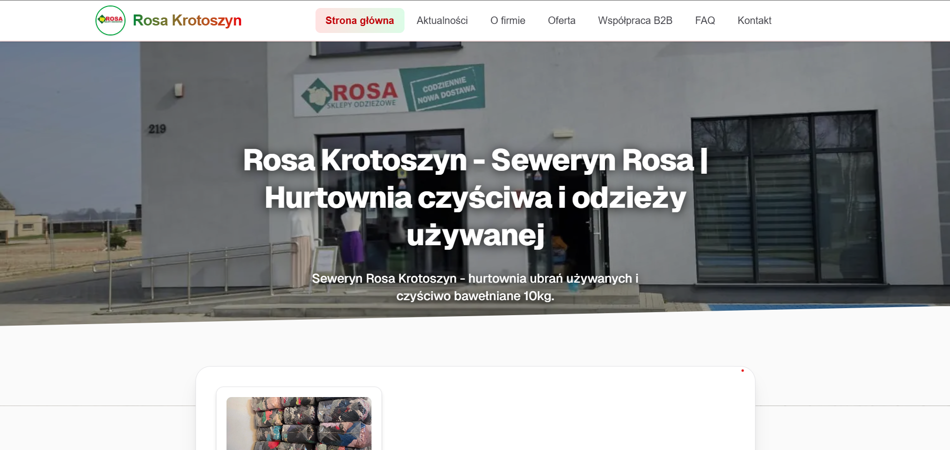 Rosa - Realizacja strony internetowej przez programistę z Krotoszyna